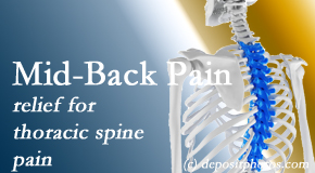 Old Mill Chiropractic offers gentle chiropractic treatment to relieve mid-back pain in the thoracic spine.