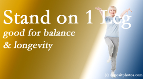 Old Mill Chiropractic shares recent research that notes how those who can balance on one leg for 10 seconds at a time have a lesser risk of death.