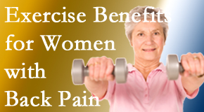 Old Mill Chiropractic shares new research about how beneficial exercise is, especially for older women with back pain.