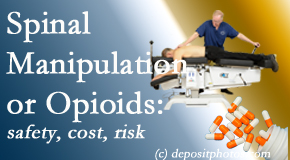 Old Mill Chiropractic presents new comparison studies of the safety, cost, and effectiveness in reducing the need for further care of chronic low back pain: opioid vs spinal manipulation treatments.