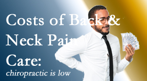 Old Mill Chiropractic explains the various costs associated with back pain and neck pain care options, both surgical and non-surgical, pharmacological and non-drug.