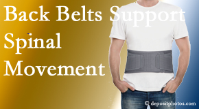 Old Mill Chiropractic offers support for the benefit of back belts for back pain sufferers as they resume activities of daily living.