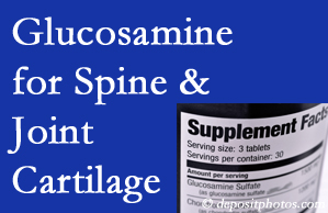 St Peters chiropractic nutritional support urges glucosamine for joint and spine cartilage health and potential regeneration. 
