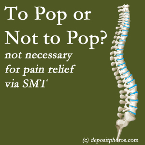 St Peters chiropractic spinal manipulation treatment may be noisy...or not! SMT is effective either way.