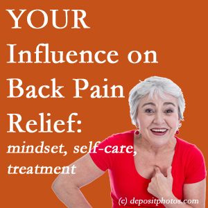 St Peters back pain patients’ roads to recovery depend on pain reducing treatment, self-care, and positive mindset.